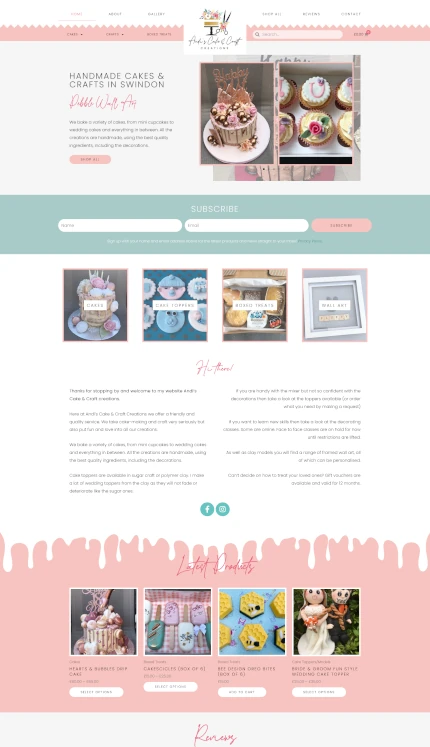 Ecommerce Website for a Cake Maker