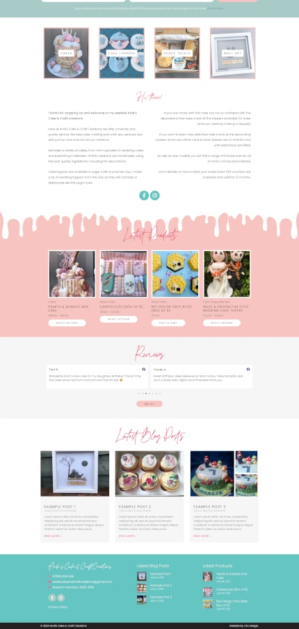 Ecommerce Website for a Cake Maker