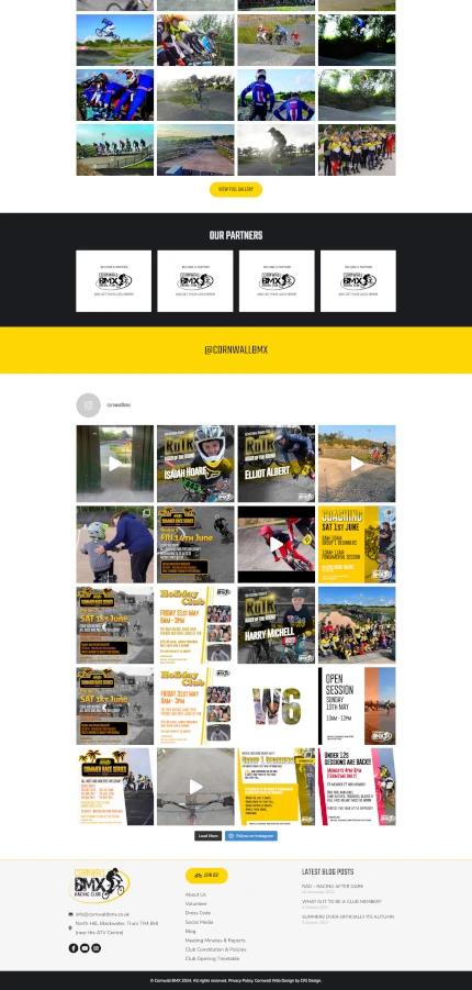 Website Design for a BMX Club