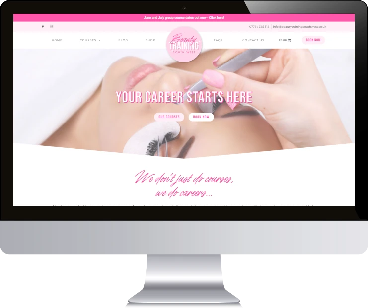 Website Design for a Beauty Training Business