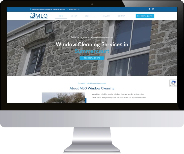 Website Design for a Window Cleaner