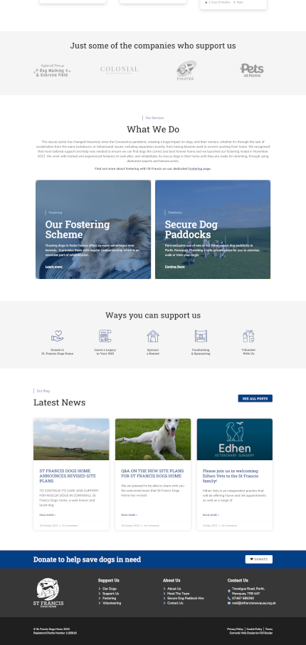 Website Design for a Dog Rehoming Charity