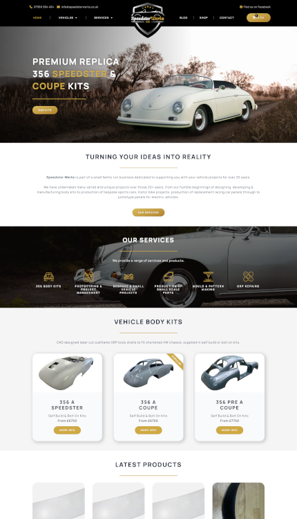 Ecommerce Website Design for a Kit Car Company