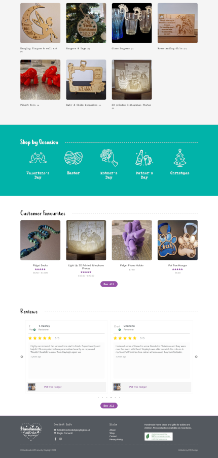 Ecommerce Website Design for a Craft Business