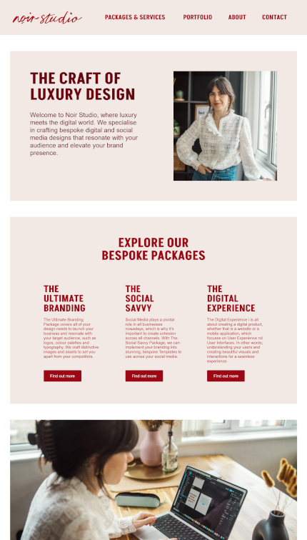 Website Development for a Design Studio