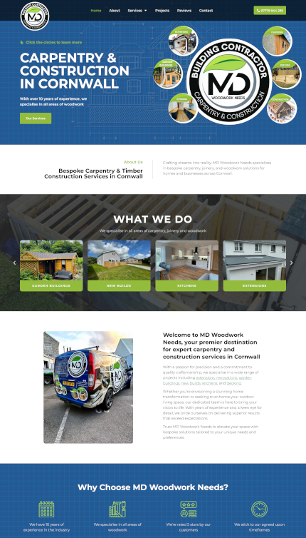 Website Design for a Carpentry & Construction Business