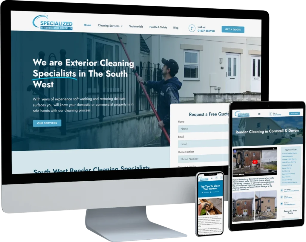 Website Design for an Exterior Cleaning Company: Specialized Exterior Cleaning Services Ltd