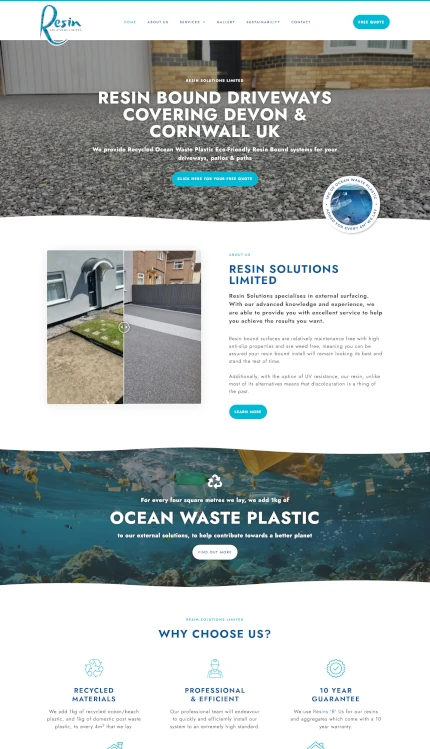 Website Design for Resin Driveway Business