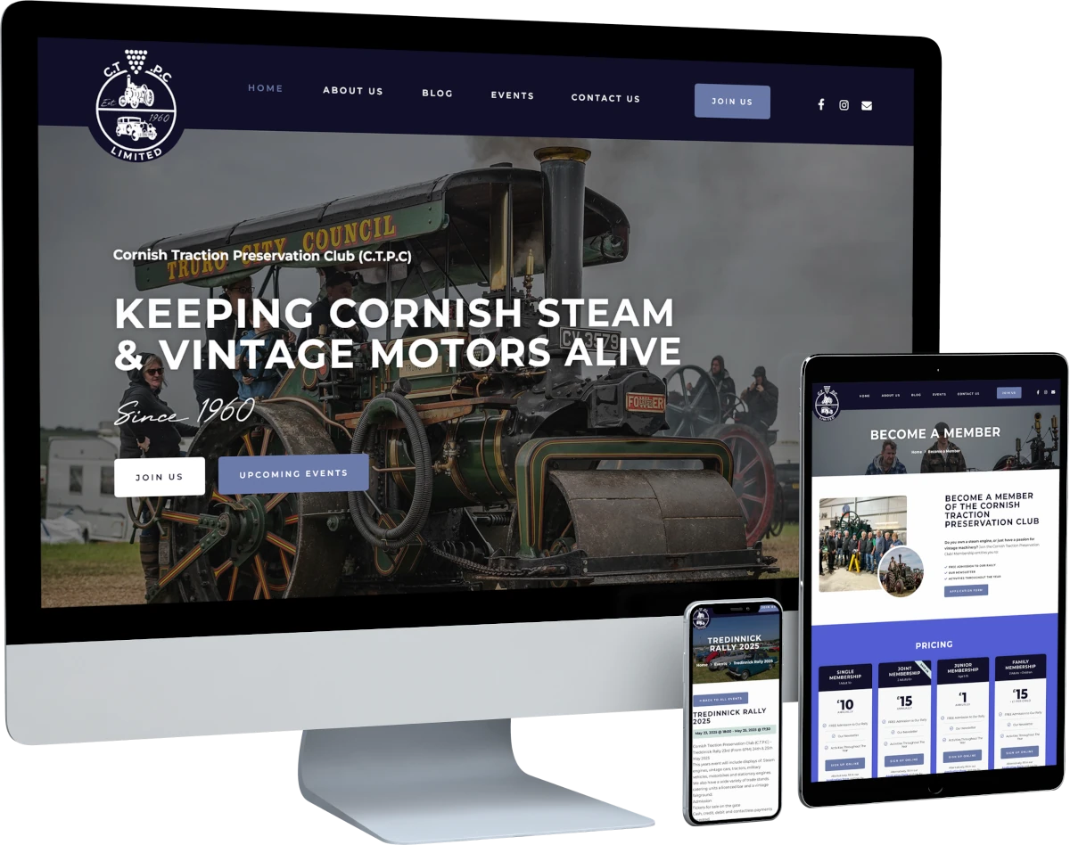 Website Design for Cornish Traction Preservation Club
